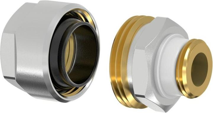 Flamco GmbH Simplex Schwarzrohradapter Plus 3/4 xG 3/4 AG selbstd. Mess vernickelt