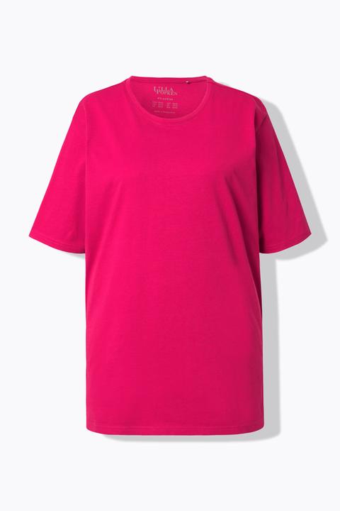 Actual product image Ulla Popken Basic Round Neck Short Sleeve Relaxed Fit Tee (60)
