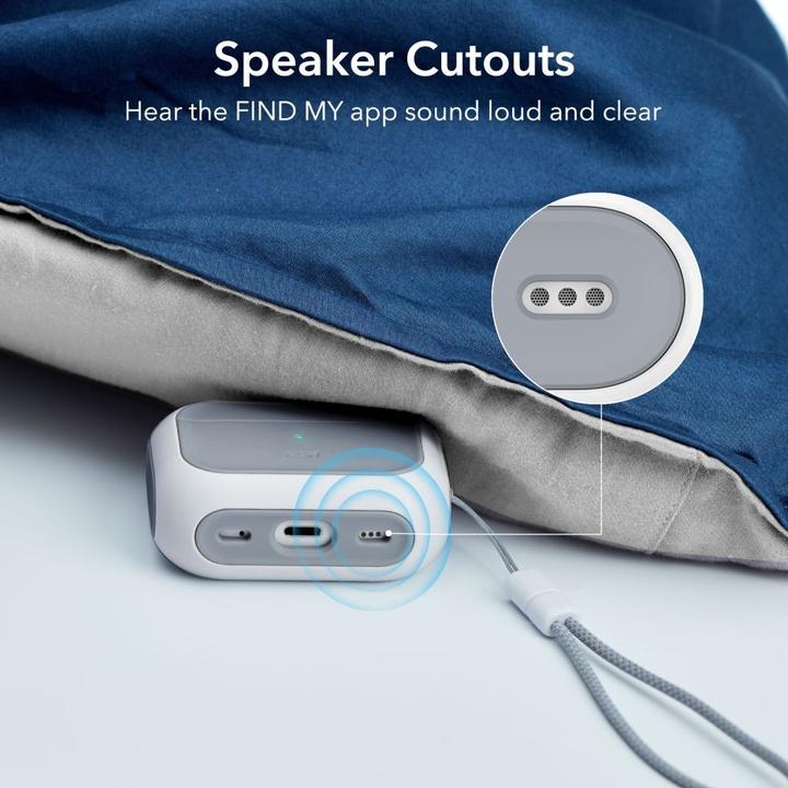 Actual product image ESR ORBIT HALOLOCK MAGSAFE Apple AIRPODS PRO 1 / 2 WHITE (Headphone bag)