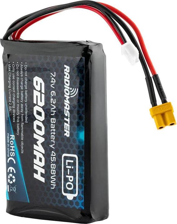 Image du produit Dronefactory Batterie Lipo RadioMaster 2S 7.4V 6200mAh (7.40 V, 6200 mAh)