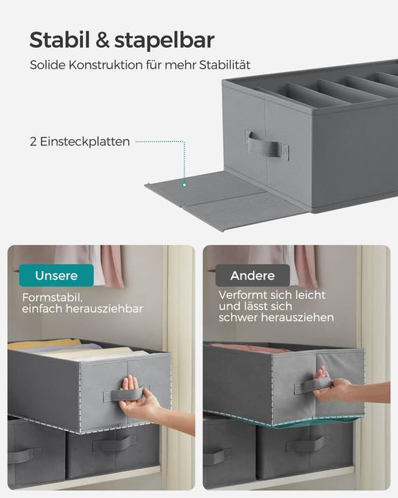 Image du produit Songmics 6-teiliges Kleiderschrank-Organizer-Set (30 cm, 6x)