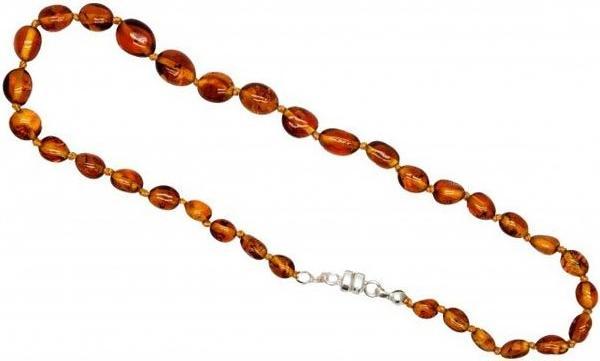 Produktbild Mainardi Natur Bernstein 32cm Barock Silberverschl Bernsteinkette