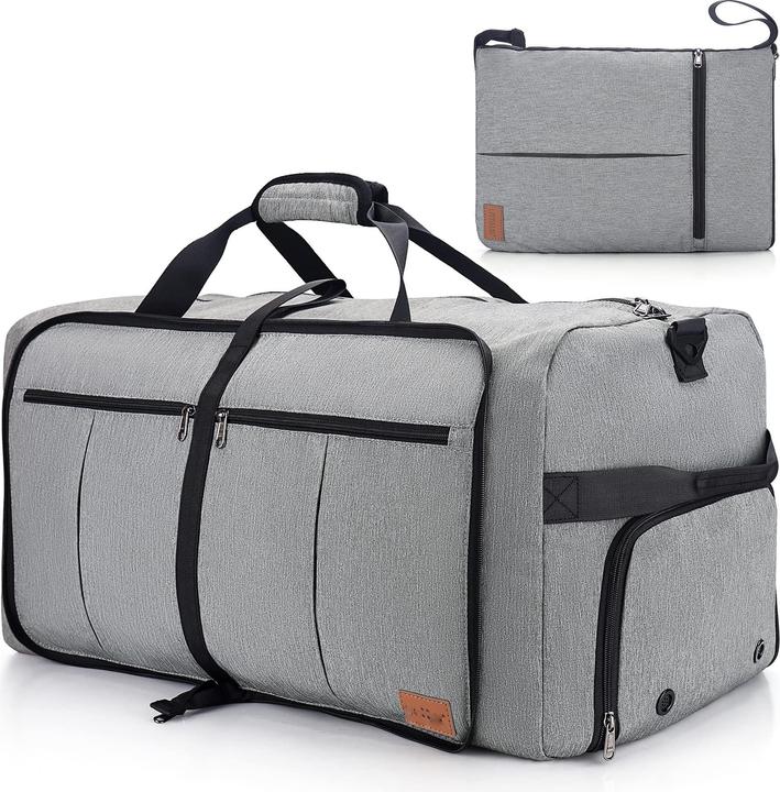 Produktbild Only-Bags.Store Faltbare Reisetasche grosse Weekender-Übernachtungstasche mit Schuhfach, wasserdicht/Sporttasche (80 l)