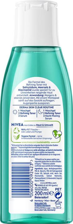 Actual product image NIVEA Derma Skin Clear (Face toner, 200 ml)
