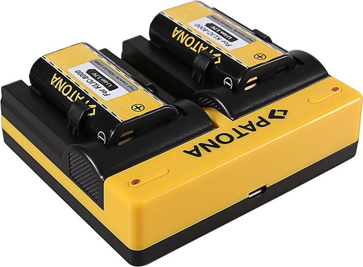 Productafbeelding Patona Dubbele oplader voor Kodak Klic-8000 DB-50 Easyshare Z1012 IS Z1085 IS Z1485 IS Z612 incl. Micro (Batterijlader voor camera)