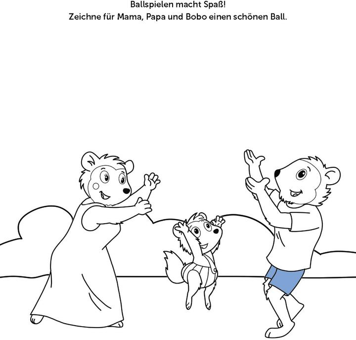 Actual product image Bobo Siebenschläfer Malbuch mit Schablone. Zeichnen und Malen für Kinder ab 4 Jahren