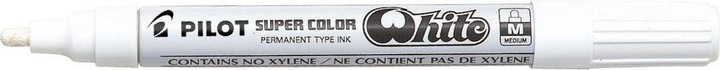 Actual product image Pilot SUPER COLOR White permanent marker, medium, white (White, 2 mm, 1 x)