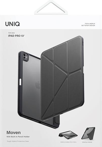 Actual product image Uniq etui Moven iPad Pro 13" (2024) szary/charcoal grey (Apple iPad Pro 13 2024)
