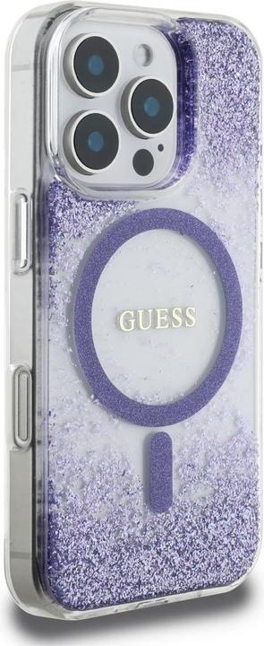 Produktbild Guess HC Resin Bottom Glitter MagSafe case for iPhone 16 Pro Max - purple (Apple iPhone 16 Pro Max)