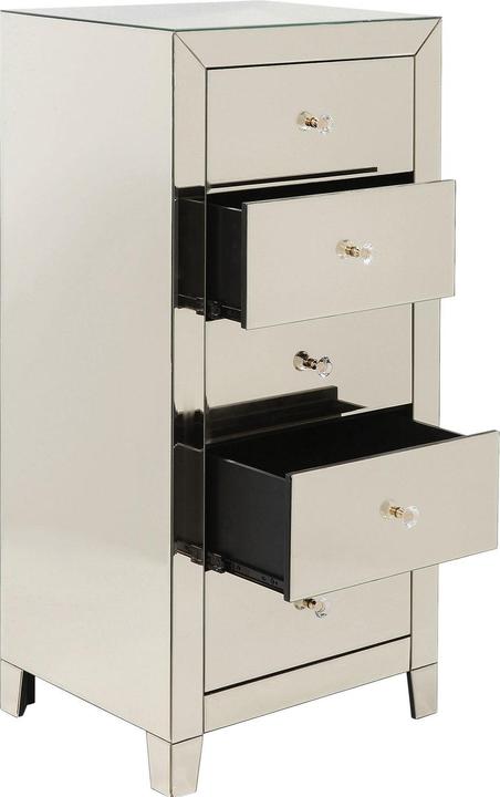 Immagine prodotto Designlife Cassapanca alta Luxury Champagne 5 cassetti (49 x 41 x 110 cm)