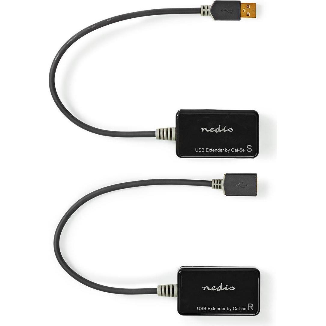 Nedis USB-Extender USB 1.1 1x RJ45 Female 1x USB-A Buchse 1x USB-A Stecker 1x RJ45 Female 50 m 12 Mb (0.20 m, USB 1.1), ...