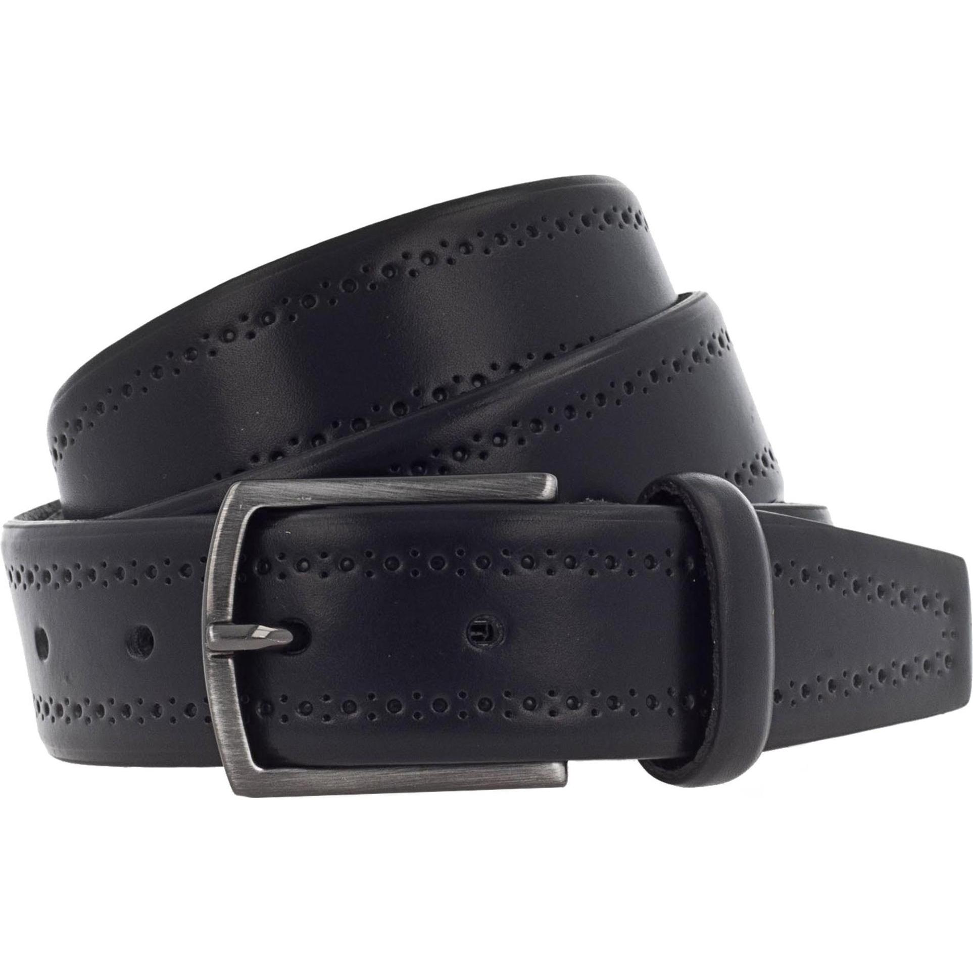 Vanzetti, Herren, Gürtel, Gürtel Leder, Schwarz, (110)
