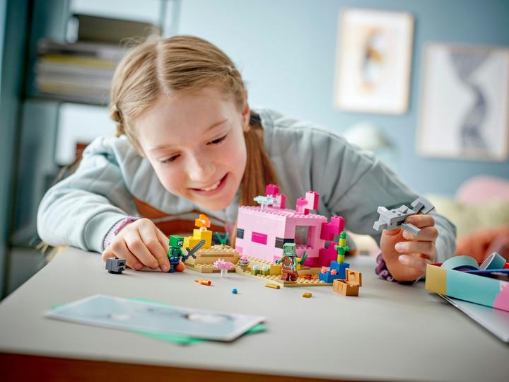 Produktbild LEGO Das Axolotl-Haus (21247, LEGO Minecraft)