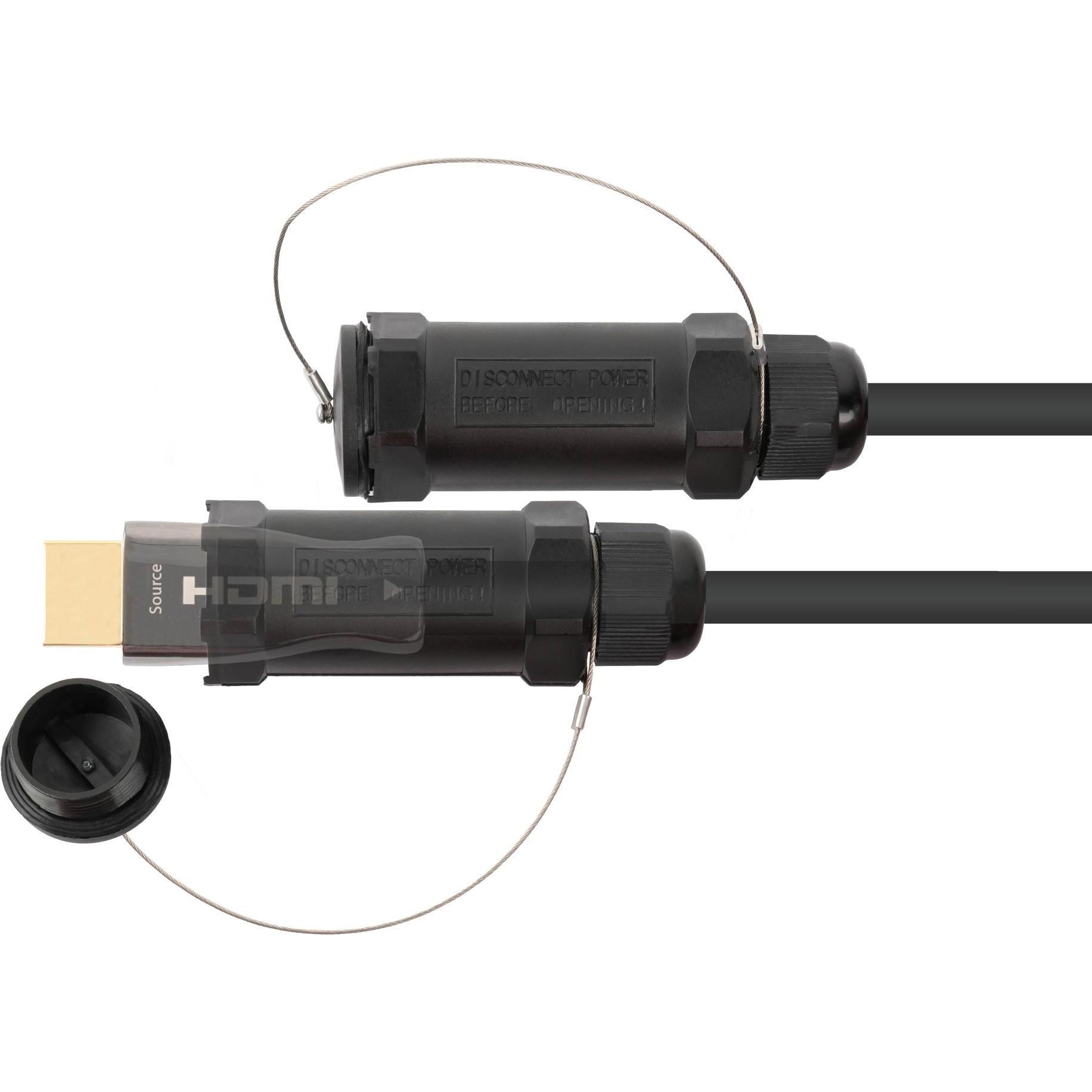 Python AOC Hybrid High-Speed HDMI 2.0b, stahlarmiert, 4K @60Hz, 18 GBit/s, schwarz, 5m, Series (5 m, HDMI), Video Kabel