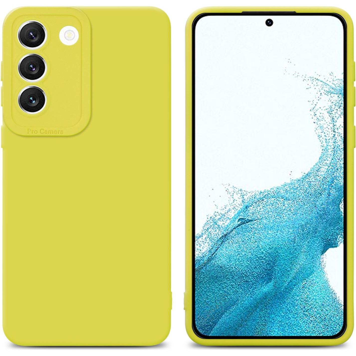 Cadorabo Hülle für Samsung Galaxy S22 im TPU Fluid LM162 Style (Samsung Galaxy S22+), Smartphone Hülle, Gelb