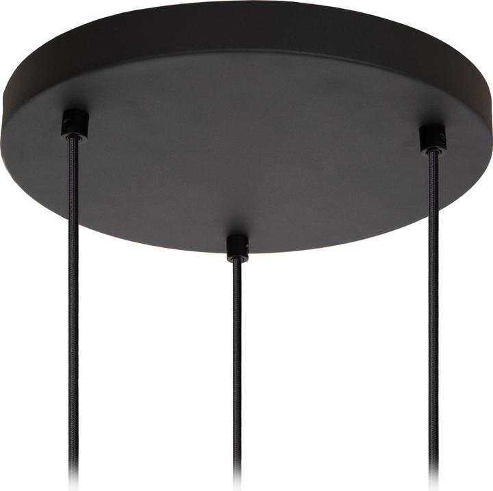 Actual product image Lucide hanglamp 3xe27 bruin/zwart glass (E27)