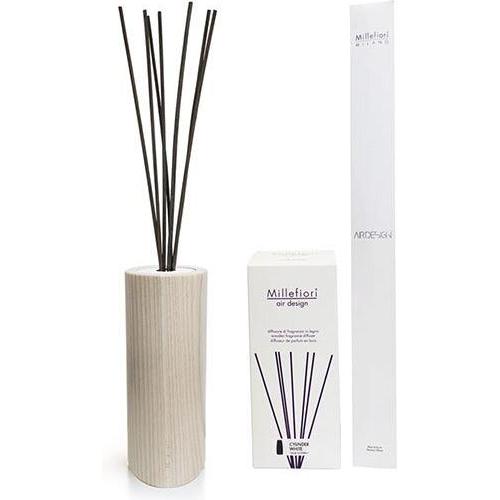 Millefiori, Diffusore di aromi elettrico, Milano - Diffusore in legno Air Design Cylinder 7 bastoncini bianco