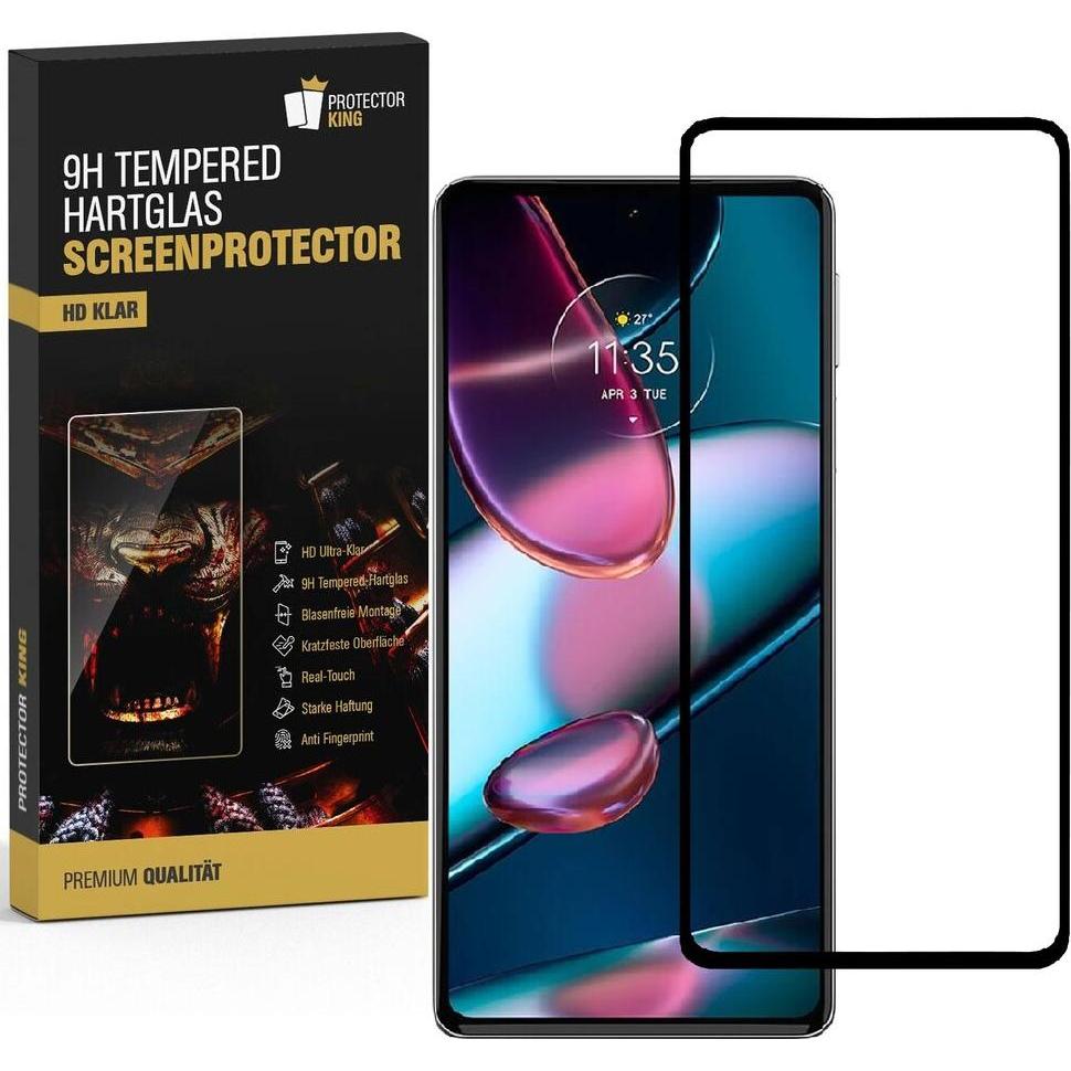 Protectorking 6x echtes Tempered 9H Panzerhartglas 3D KLAR (6 Stück, Motorola Edge 30), Smartphone Schutzfolie