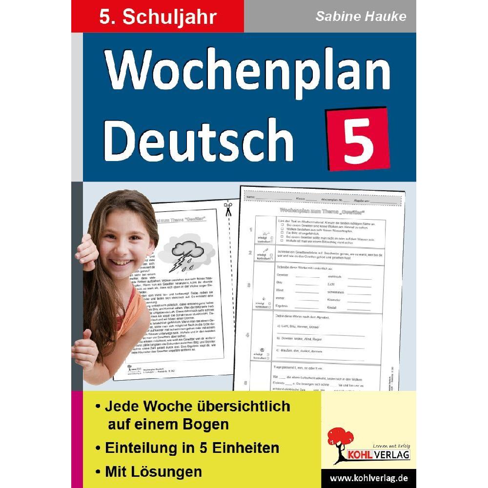 Wochenplan Deutsch 5, Schulbücher von Sabine Hauke