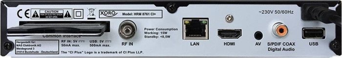 Produktbild Xoro HRM 8761 (DVB-C, DVB-T2, CI+-Schacht, CI-Schacht)