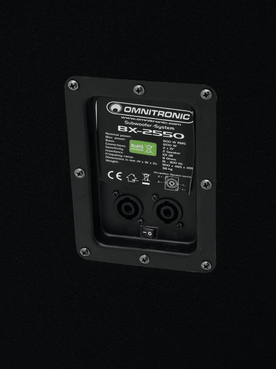 Actual product image Omnitronic BX-2550 (Subwoofer passive, 1x 600 W)