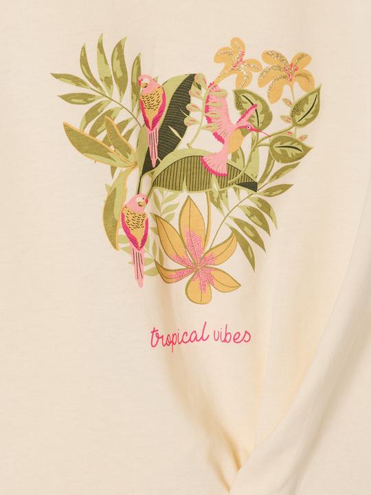 Produktbild Vertbaudet Top mit Print und Knoten Mädchen (140)