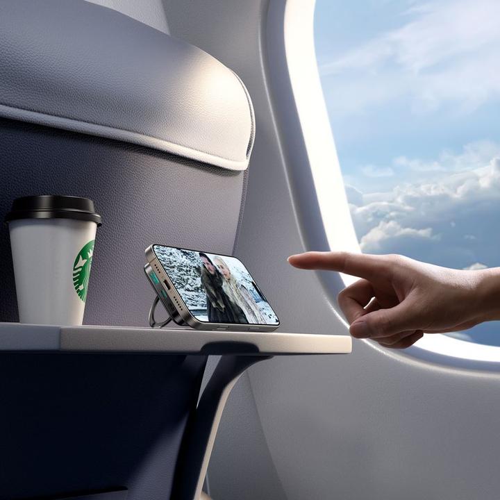 Produktbild Joyroom magnetic wireless powerbank JR-PBM12 22.5W with handle (black) (10000 mAh, 22.50 W, 38.50 Wh)