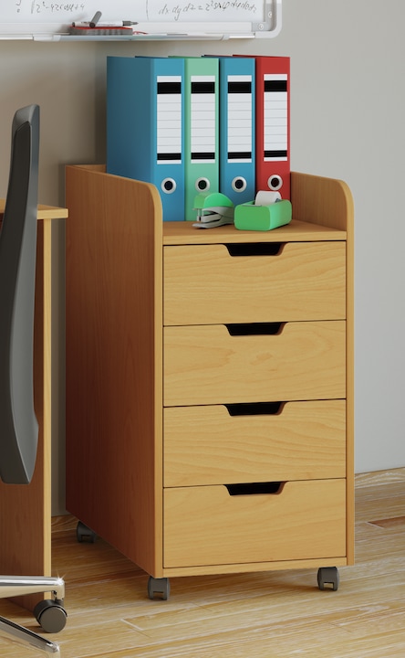 Image du produit VCM Armoire de bureau en bois Caisson à roulettes Konal Maxi avec tiroir (40 x 50 x 74 cm)