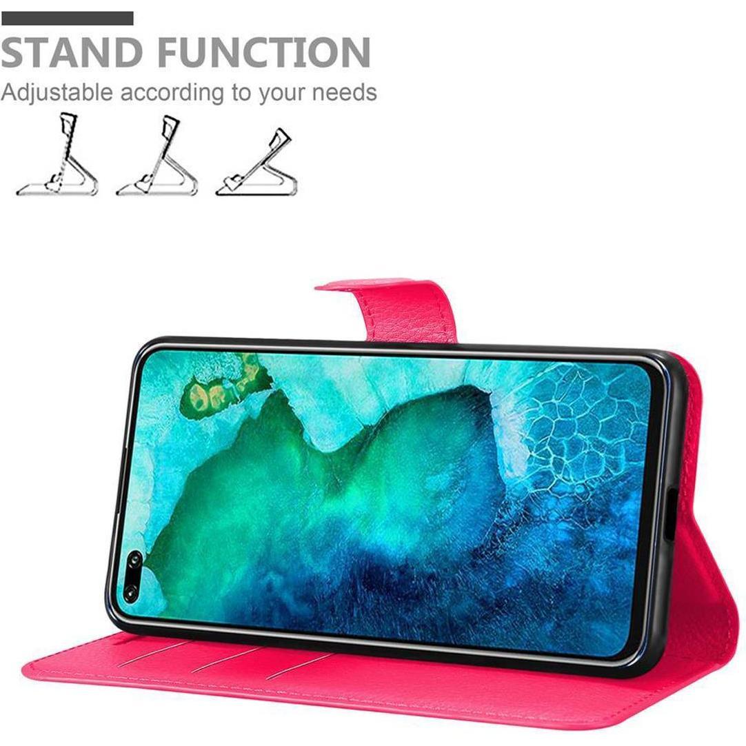 Thumbnail - Cadorabo Book mit Standfunktion Cover (Honor View 30 Pro), Smartphone Hülle, Pink
