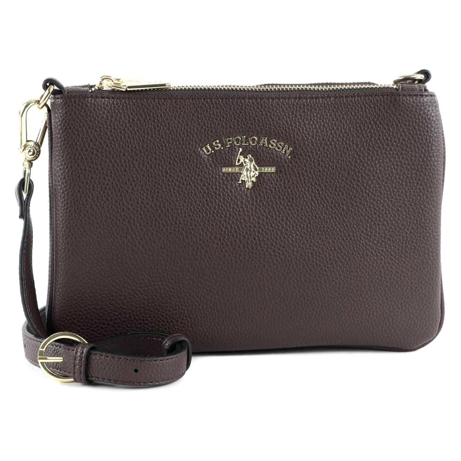 U.S. Polo, Damen, Handtasche, Stanford Double Flat Crossbody, Braun