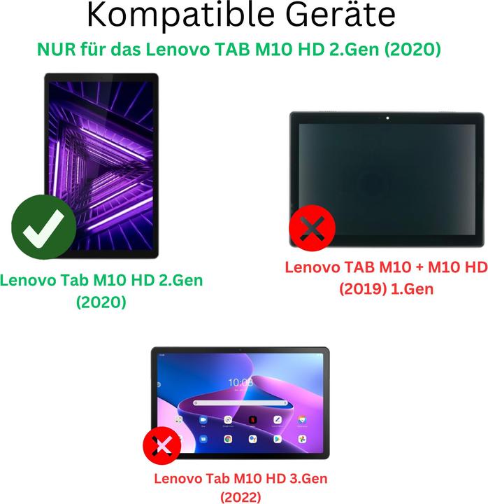 Produktbild Dipos Displayschutzfolie Antireflex (2 Stk., Lenovo Tab M10 HD (2. Gen))