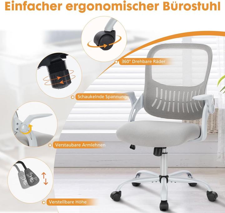 Actual product image Dumos Ergonomischer Bürostuhl mit Lendenwirbelstütze (45 - 55 cm)