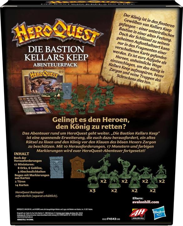 Actual product image Hasbro Gaming HeroQuest The Bastion of Kellars Keep adventure pack, ages 14+, HeroQuest base game... (German, 2 - 5 Players)