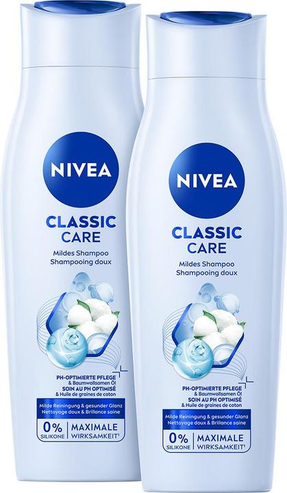 Actual product image NIVEA Classic Care Shampoo DUO (500 ml, Liquid shampoo)