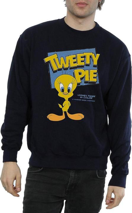 Actual product image Looney Tunes Mens Classic Tweety Cotton Sweatshirt (S)