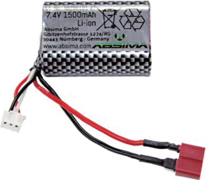 Immagine prodotto Absima Batteria agli ioni di litio da 1.500 mAh - Mini AMT (7.40 V, 1500 mAh)