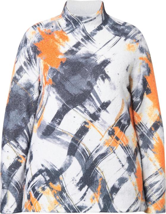 Produktbild Ulla Popken Pullover, Karo, Stehkragen, Langarm (62)