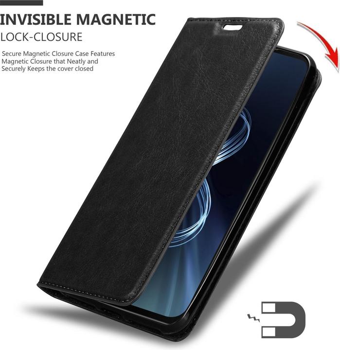 Actual product image Cadorabo Book Invis. Magnet sleeve (Asus Zenfone 8)