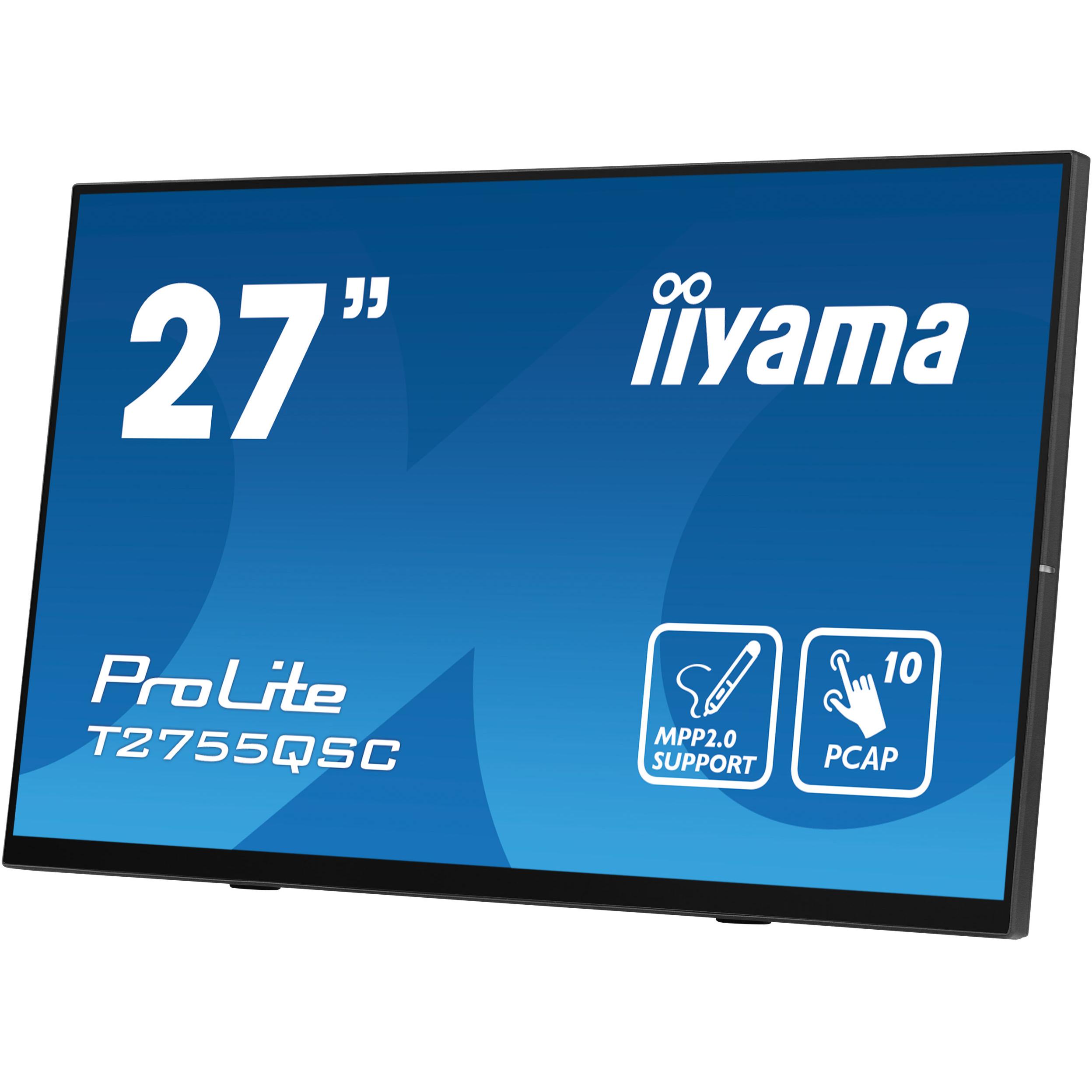 iiyama 27" IPS Bonded PCAP 10P Touch, MPP2.0 (a (2560 x 1440 pixel), Monitor, Nero