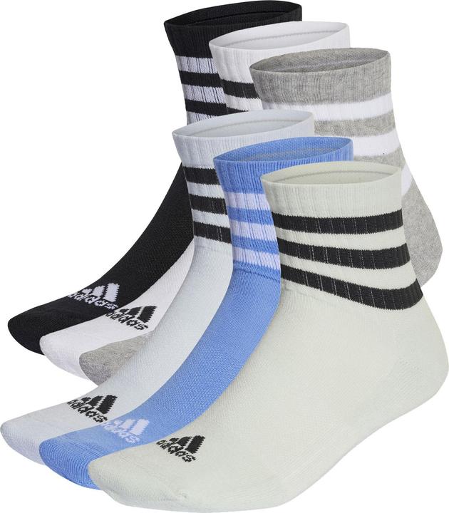 Actual product image adidas 3-Stripes Cushioned Sportswear Mid-Cut Socks (3 pairs) (40 - 42)