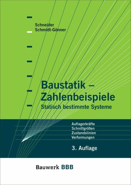 Produktbild Baustatik - Zahlenbeispiele (Deutsch, Günter Schmidt-Gönner, Klaus-Jürgen Schneider, 2009)