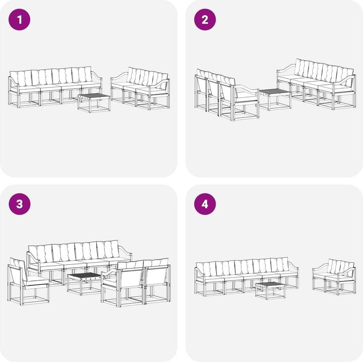 Produktbild vidaXL Outdoor-Sofa