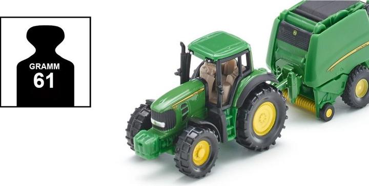 Produktbild Siku 1665 John Deere mit Ballenpresse