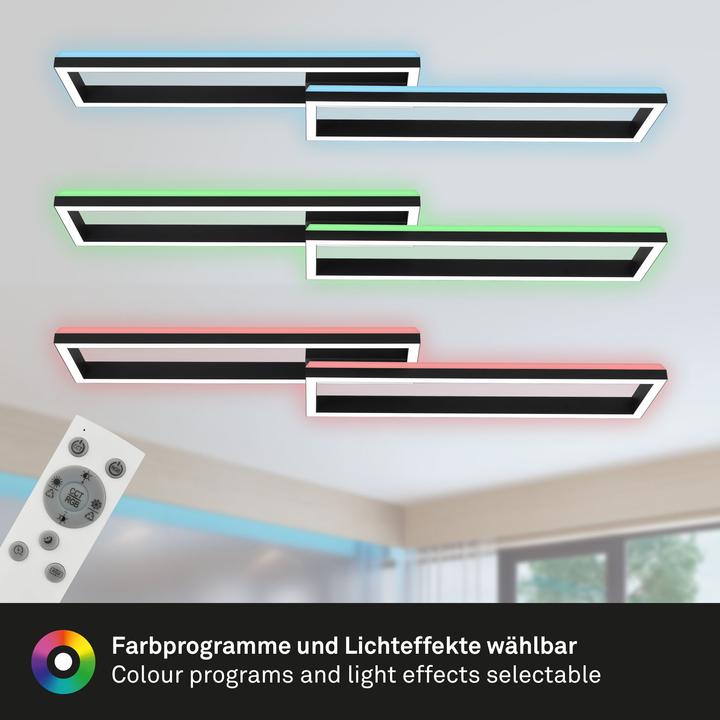 Produktbild Briloner RGB CCT LED Deckenleuchte, schwarz, LED/45W (2500 lm)