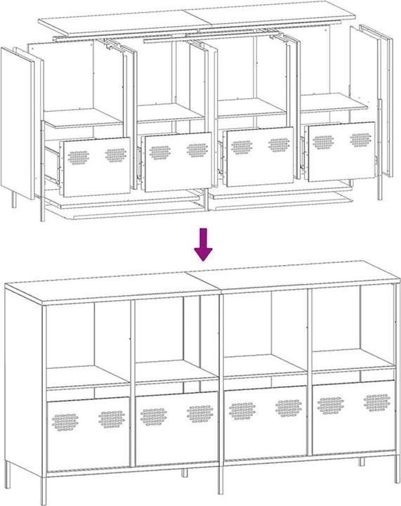 Produktbild vidaXL Lucette (135 x 39 x 73.50 cm)