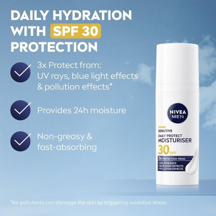 Produktbild NIVEA MEN Moisturizing Day Cream For Men Spf 30 - 50 Ml (50 ml, Tagescreme, SPF 30)