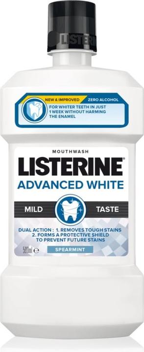 Actual product image Listerine Advanced White Mild Taste Mouthwash (500 ml, Mouthwash)