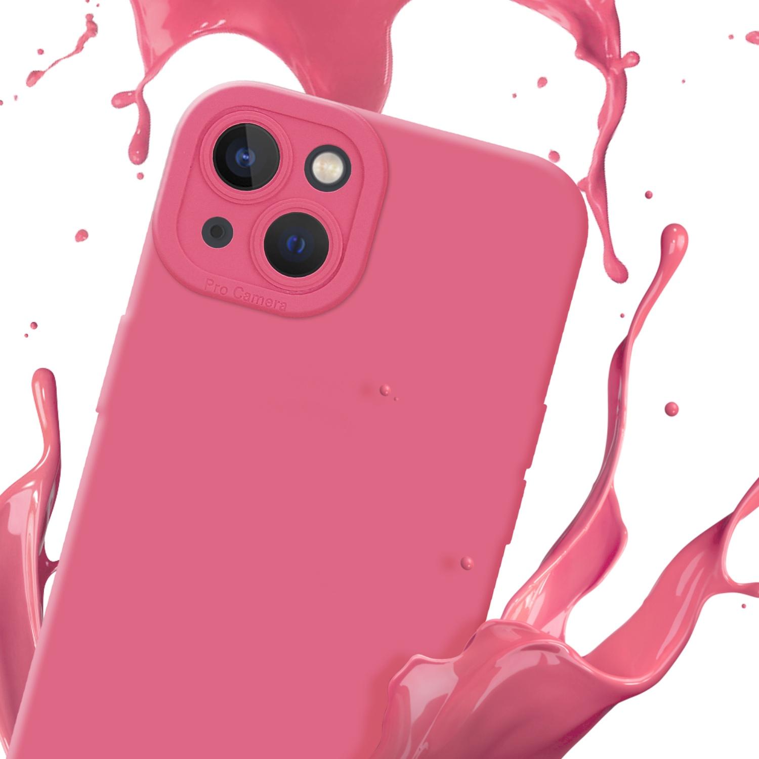 Thumbnail - Cadorabo Hülle für Apple iPhone 14 PLUS im TPU Fluid LM162 Style (Apple iPhone 14 Plus), Smartphone Hülle, Rot