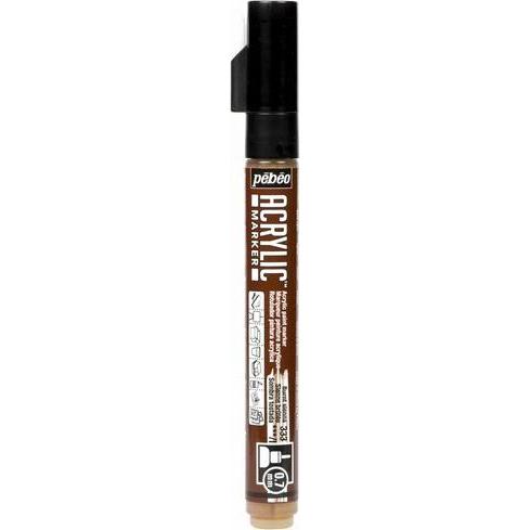 Thumbnail - Pebeo, Marker, Acrylic Marker Extra Dünn Rundspitze 0,7mm (Gebrannte siena, 0.70 mm)