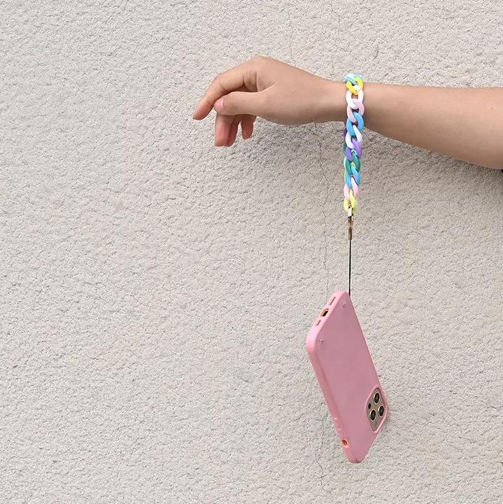 Actual product image PhoneLook Universal bracelet attachment for shell/fork phone coloured chain turquoise